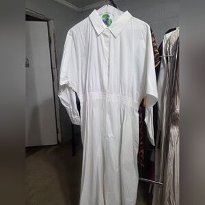 White Button-Up Dress